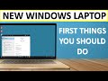 First Things You Should Do With A New Windows 10 Laptop | USEFUL TIPS | Full Tutorial