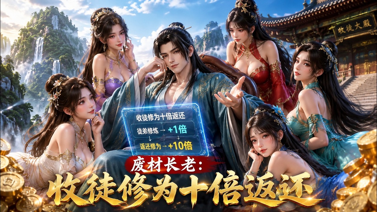 廢材長老：收徒修為十倍返還