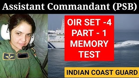 PSB OIR SET-4 Part- 1 INDIAN COAST GUARD 2022 New Pattern