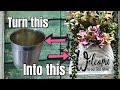 How to Upcycle a Tin Can / Farmhouse style door Hanger / Easy DIY / CHEAP