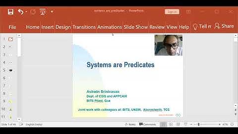 [Keynote Talk] Systems are Predicates  |  Prof. Ashwin Srinivasan