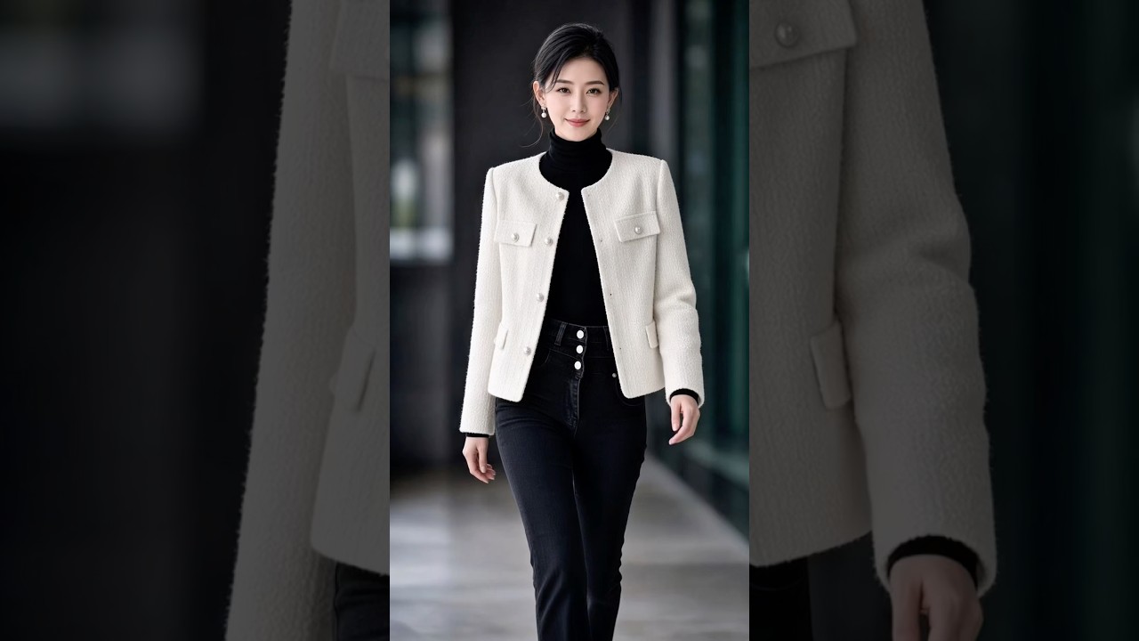 3040 가을 트위드자켓코디 세련된스타일 #중년패션 #3040 #트위드자켓 # #fashion #ootd