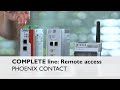Remote communication for the control cabinet with complete line