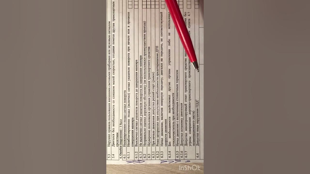 Новый экзаменационный лист ГИБДД, с 1 апреля 2024 г,разбираем. - YouTube