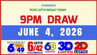 Lotto Results Today 9pm Draw June 4 2026 Pcso