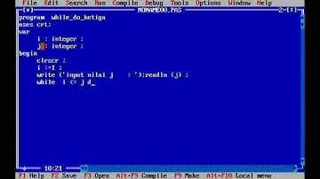 Tugas Logika dan algoritma tentang while do ketiga Turbo pascal.
