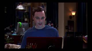 The big bang theory. Sheldon's massages himself