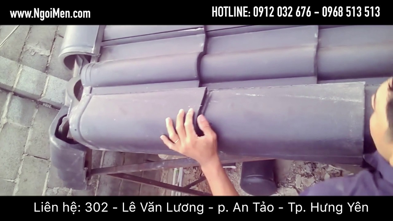 Hướng dẫn lợp ngói rìa - cuối rìa - Ngói Men .com - youtube