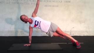 Hand plank side arm rotation