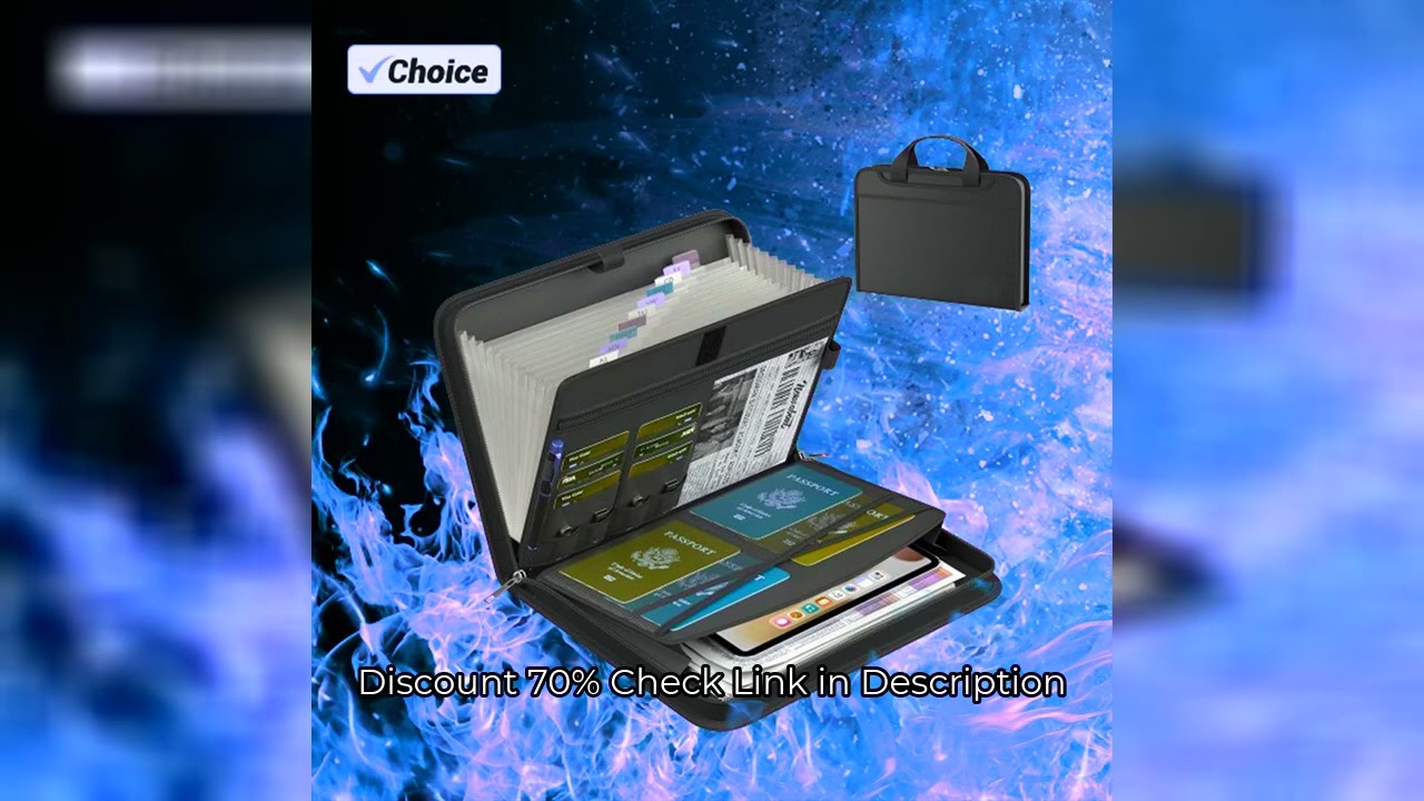 Black Organ File Folder Hand Drawer Multi Compartment Organizer bag Fireproof Waterproof File Organi