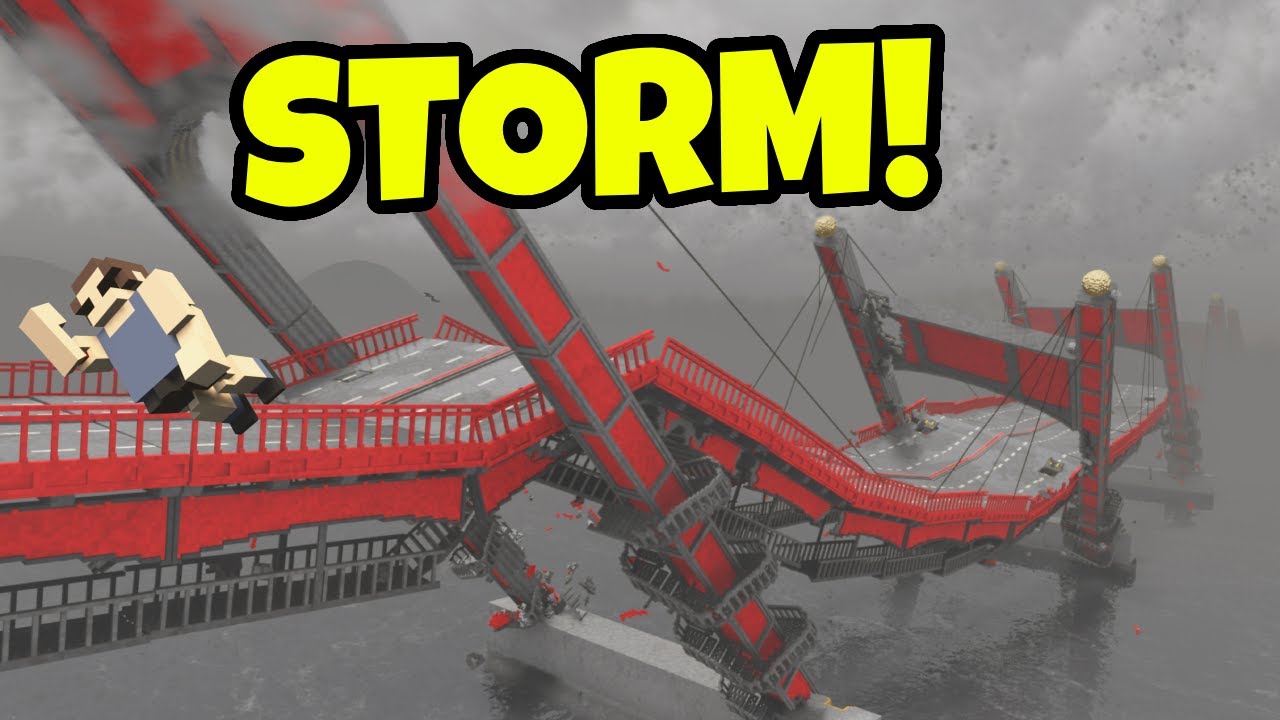 Which Bridge BEST SURVIVES TYPHOON Destruction! Teardown Gameplay