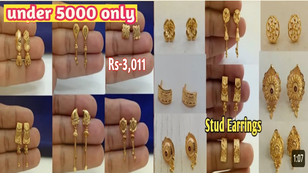 Fancy 22k Gold Earrings at Rs 5000/piece in Kolhapur | ID: 14742835148
