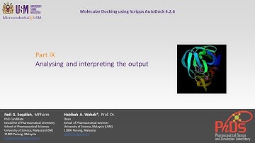 Molecular Docking using AutoDock 4.2.6 | Part 9: Analysing and interpreting the output