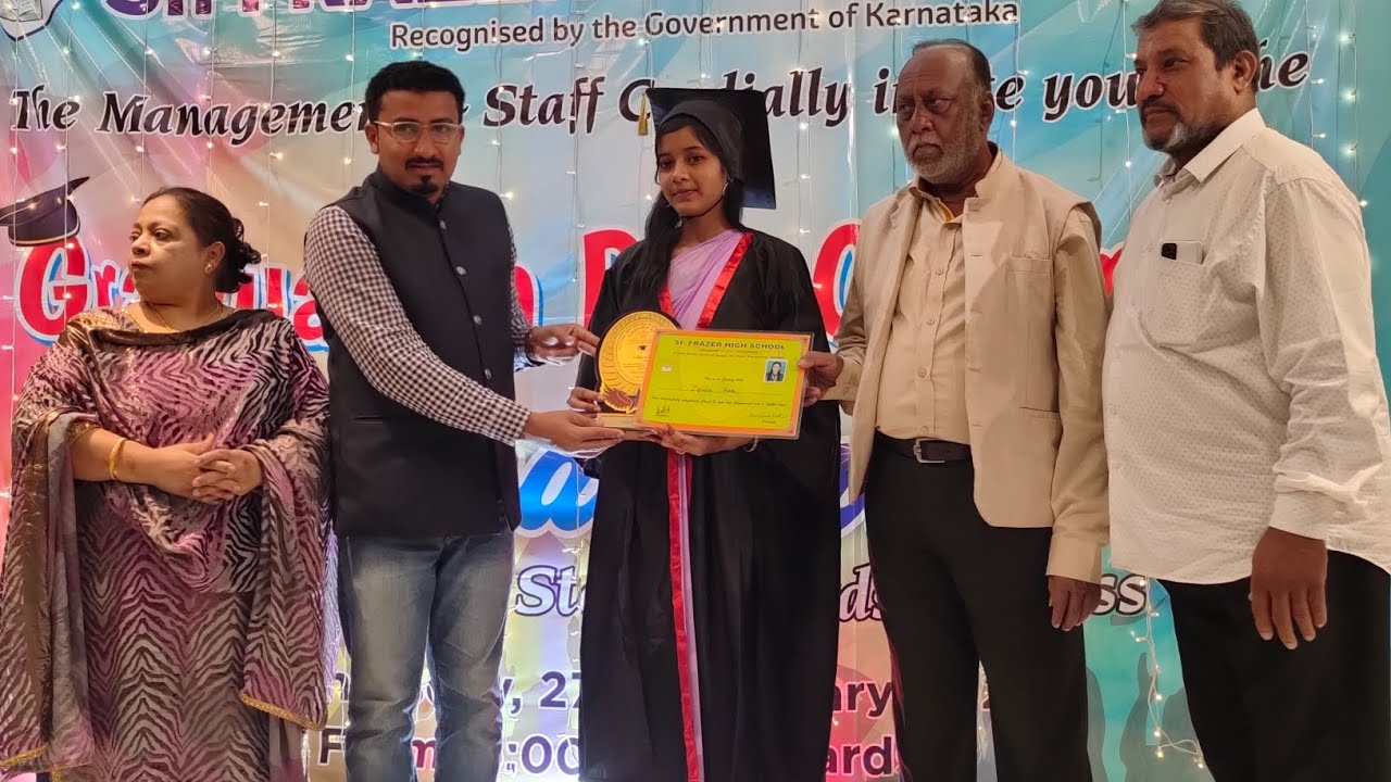 St FRAZAR ENGLISH HIGH SCHOOL CELEBRATED GRADUATION DAY ON27/2/ 2025 IN ZAM ZAM SHADI MAHALNAGWARA