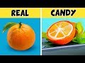 8 DIY Making Fruit Out Of Candy / Candy Fruit vs Real Fruit Challenge!