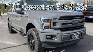 Ford F150 Lead Foot Covert Edition Leveled on 34s & 22s XLT 2020