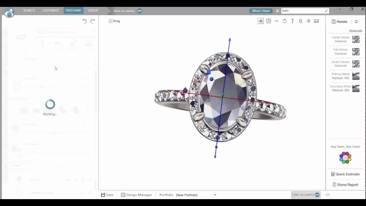 Custom Oval & Hidden Initial Engagement ring by Michael Arthur Diamonds