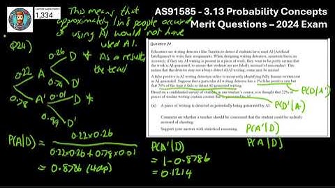 AS91585 3.13 Probability Concepts - 2024 - Merit Questions