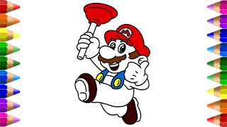 Super Mario Plumbing Coloring Pages | The Super Mario Bros 2023