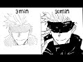 【呪術廻戦】五条悟を30秒・3分・30分で描きました!!