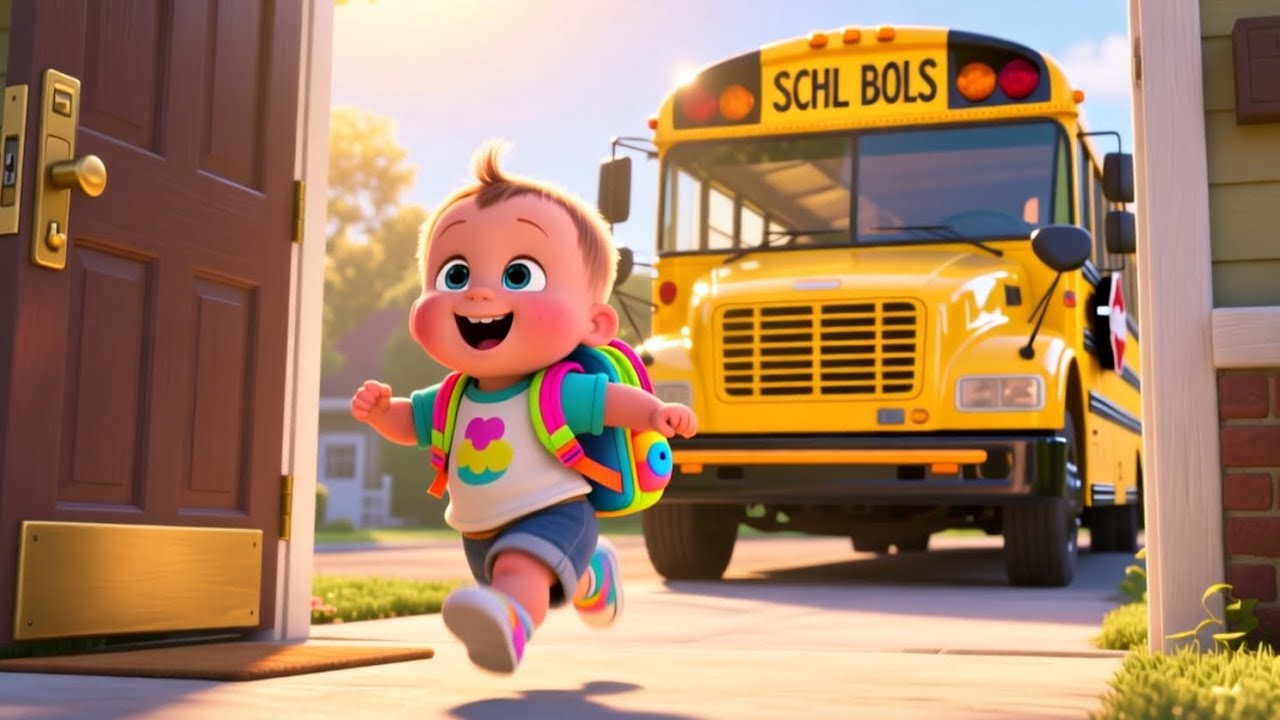 Beep Beep School Bus 🚌 Baby Song | ABC Nursery Rhymes for Kids
