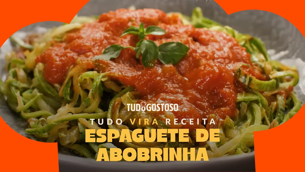 Jantar FÁCIL, RÁPIDO e SAUDÁVEL: espaguete de abobrinha com molho de tomate