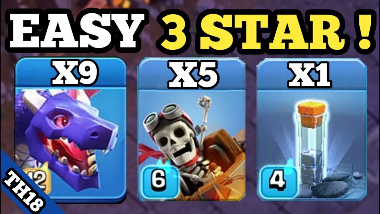 Dragon dragon rider attack strategy clash of clans - town hall18