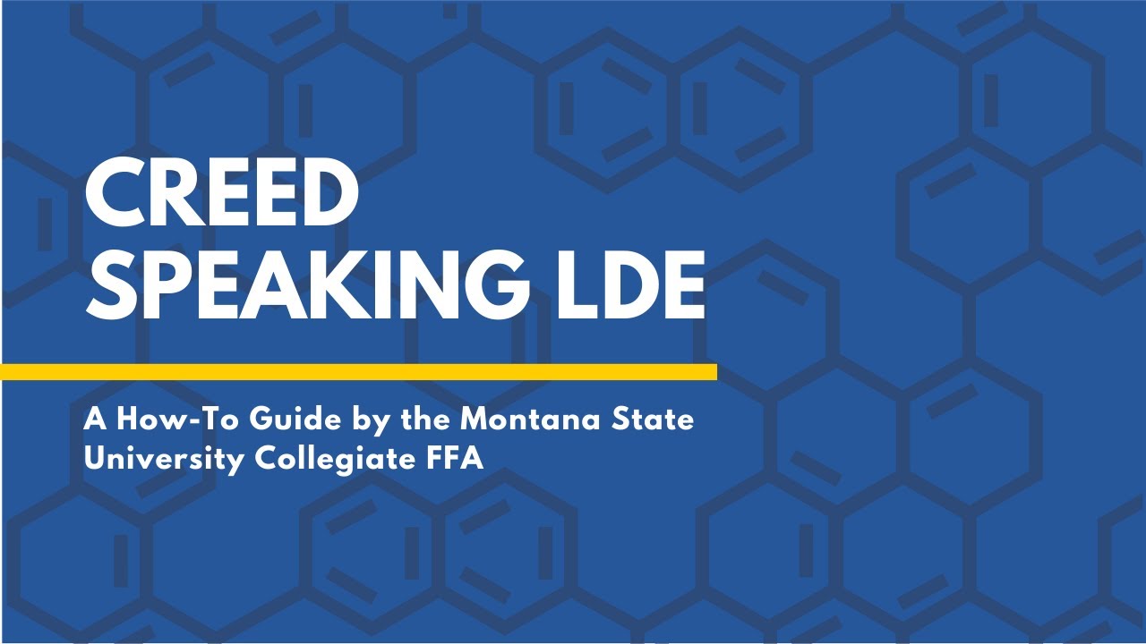 MSU Collegiate FFA Tutorial Creed Speaking LDE YouTube