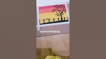 Hướng dẫn vẽ tranh phong cảnh đơn giản -p1 #huongdanvechobe #art #painting #drawing #acrylicpainting