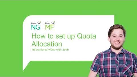 How to set up Quota Allocation