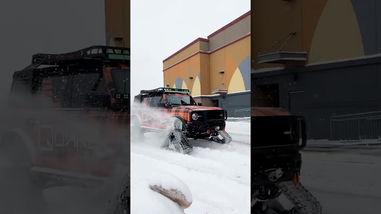 Insane PLAID BRONCO Build with Tracks?!?!?! SEMA!!! FreakShow Builds!!