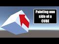 how to apply a texture on one side of a cube in Unity