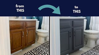 Chalk Paint Cabinets | Cheap Bathroom Renovation