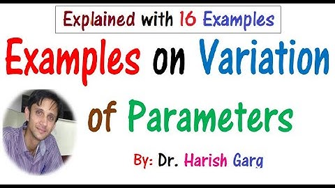 Examples of the Variations of Parameters Method