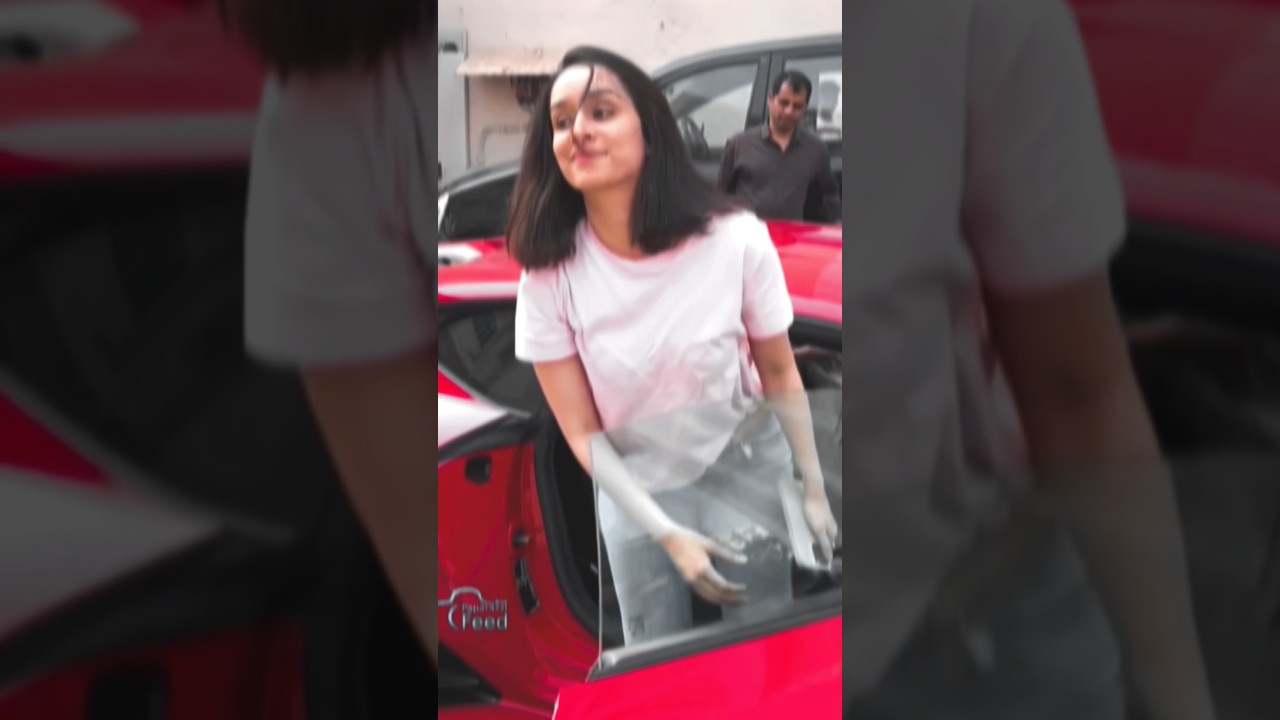 Shraddha Kapoor with her father shakti kapoor in Lamborghini 