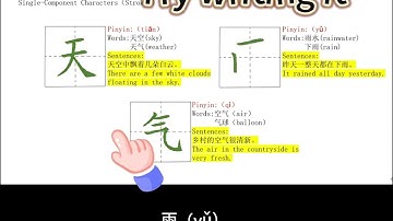 Chinese character learning-“天”、“气”、“雨 ”