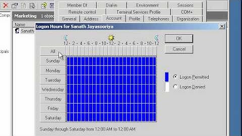Active Directory User Configuration in Windows Server 2003