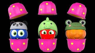 10 Little Animals Song Magic Cup Counting Fun | Funky Fruites Baby Sensory & Fun Animation