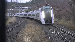 【一応臨時停車】E353系特急かいじ号 勝沼ぶどう郷駅入線シーン