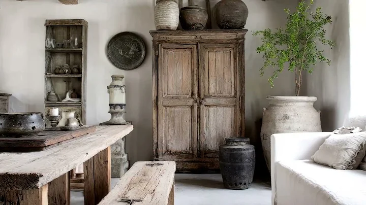 Axel Vervoordt Inspired Wabi-Sabi Farmhouse Interiors Styled With Rustic Timeless Home Elegance