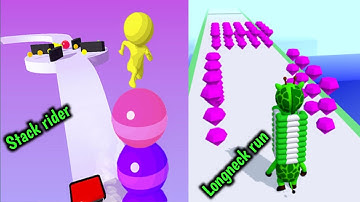 Stack rider vs Long neck run ▶️  All Top Levels Gameplay walkthrough Android , iOS BIG UPDATE @Dakoi