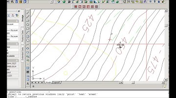 Visual lisp topographic map and longitudinal profile