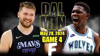 Dallas Mavericks vs Minnesota Timberwolves Full Game 4 Highlights - May 28, 2024 | 2024 NBA Playoffs