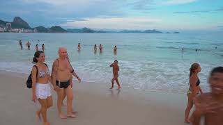 Copacabana Beach Evening Walk - Rio de Janeiro, 🇧🇷 - 4K60fps with Captions