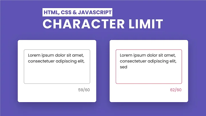 Limit Character In Input Field | HTML, CSS And Javascript