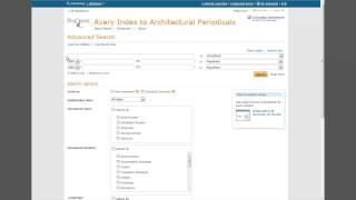 Avery Index to Architectural Periodicals: Basics of Searching