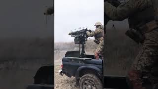 Three Maxim Machine Guns On A Pickup Truck To Fight Drones In The Rear.