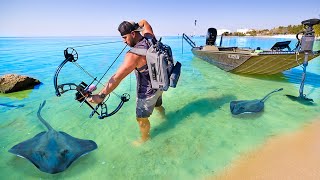 Solo Spearing Giant Stingrays Catch Cook 200 Stingrays