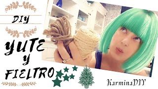 MIRA lo que hago con YUTE Y FIELTRO. FÁCIL Y ECONÓMICO. DIY NAVIDEÑO para vestir tu mesa en Navidad