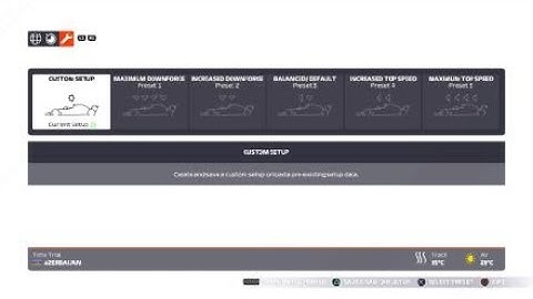 F1 2021 setups, all tracks